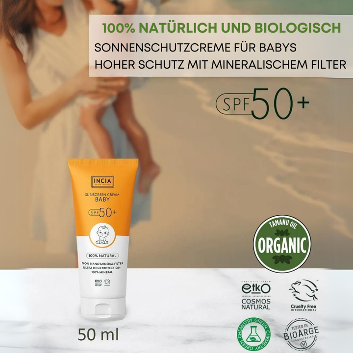 Incia Baby Sunscreen SPF 50+ 50 Ml