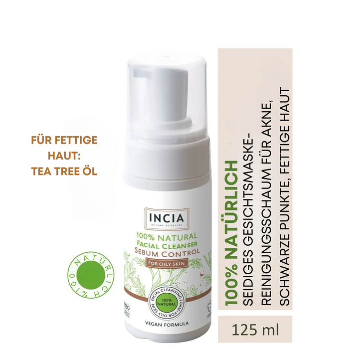 Incia Natürlicher Gesichtsreiniger für Fettige Haut 125 ml
