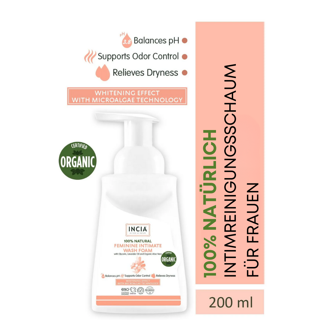 Incia Natural Intimate Wash Foam for Women 200 ml 