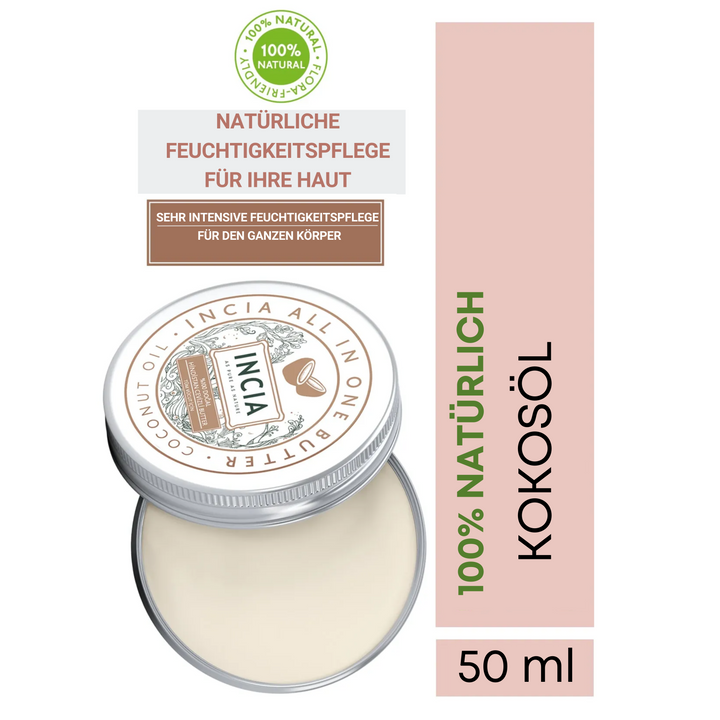 Incia %100 Natürliche Kokosnussbutter 50 ml
