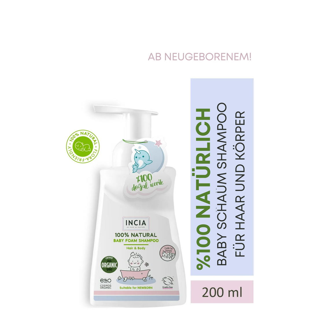 Incia 100% Natural Baby Foam Shampoo