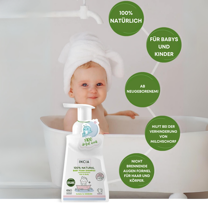 Incia 100% Natural Baby Foam Shampoo