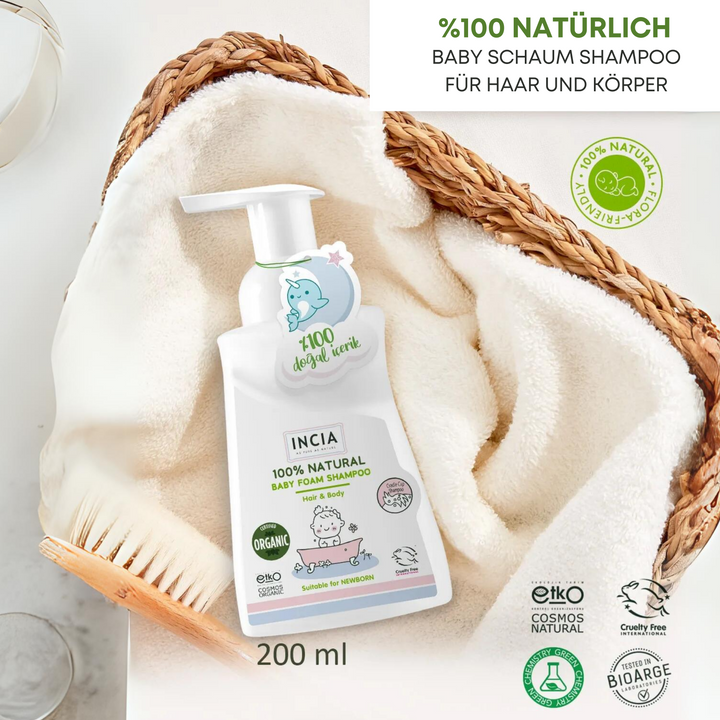Incia 100% Natural Baby Foam Shampoo
