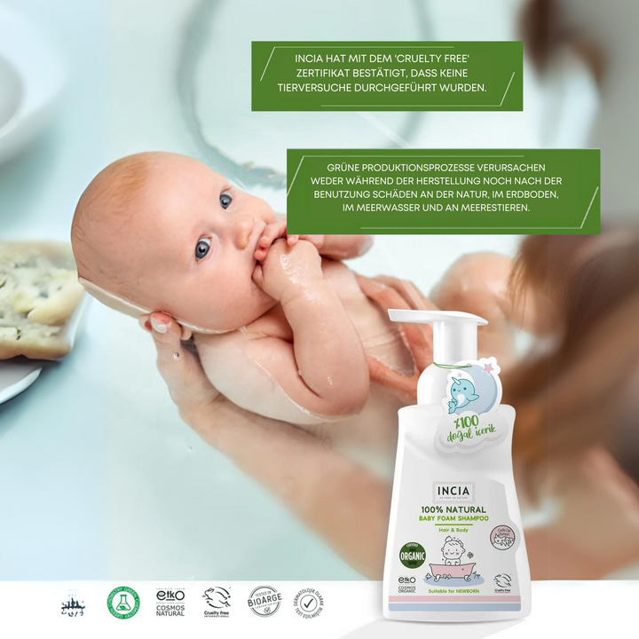 Incia 100% Natural Baby Foam Shampoo