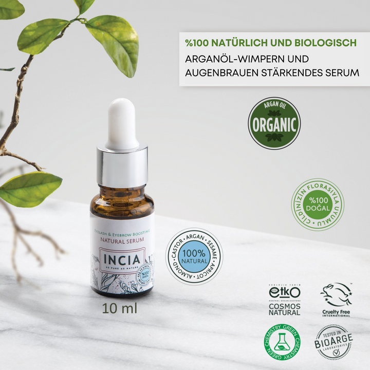 Incia Natürlich Arganöl-Wimpern Und Augenbrauen Stärkendes Serum