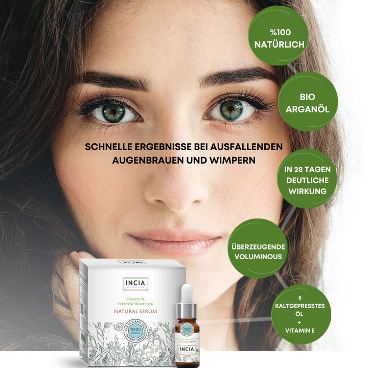 Incia Natürlich Arganöl-Wimpern Und Augenbrauen Stärkendes Serum